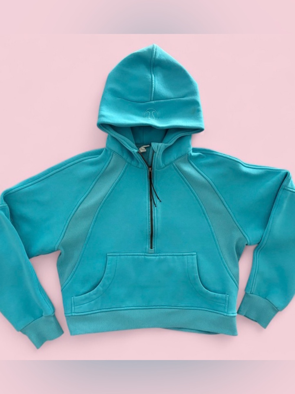 Lululemon Scuba Oversized Half-Zip Hoodie Electric Turquoise XS/S